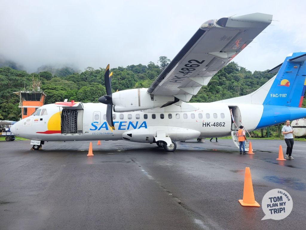 Airport plane Bahia Solano Pacific Coast Colombia