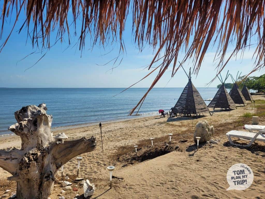 Barbacoa Beach in Isla Barú -Rosario Islands - Cartagena Colombia - Eastern Caribbean Coast
