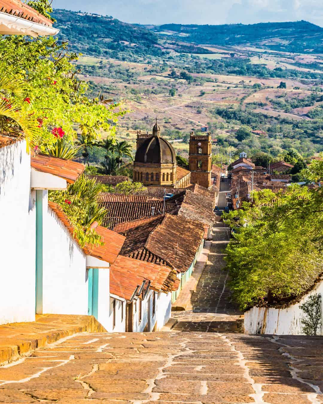 Boyaca & Santander - Barichara - colorful village street