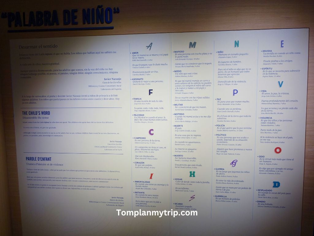 Casa de la mémoria text children medellin