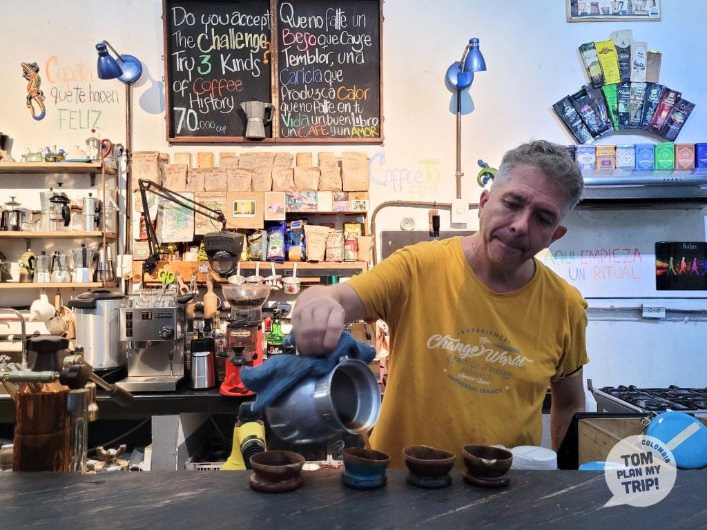 Coffee Cafe Mural in Cartagena - Eastern Caribbean Coast