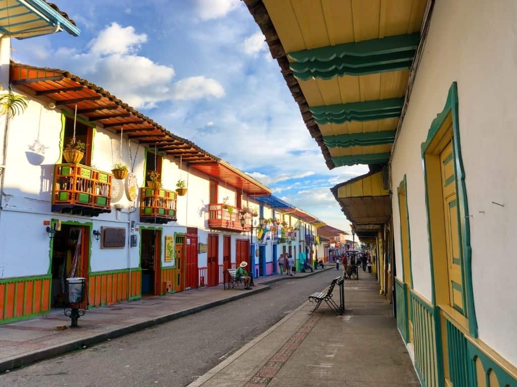 Coffee region - Salento - colorful street