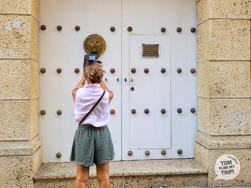Door in Historic Center of Cartagena Colombia - Eastern Caribbean Coast