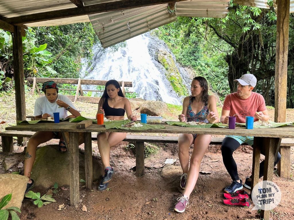 Food Nabuga waterfall Bahia Solano Pacific Coast Colombia - Fiambre