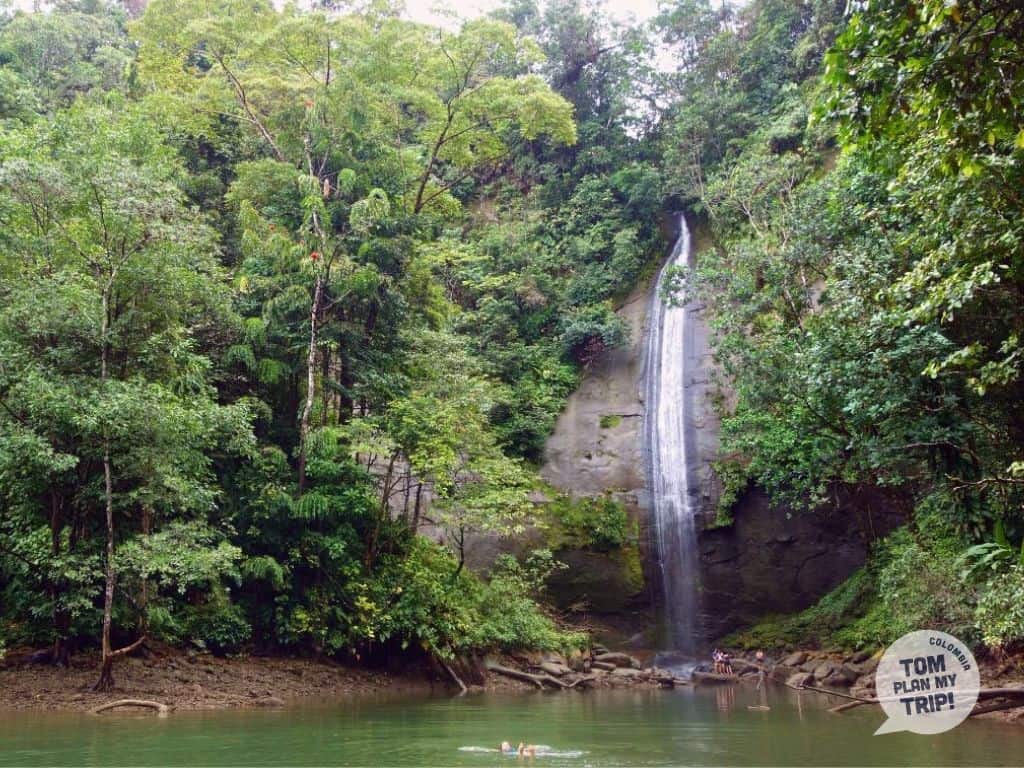 La Serpie Waterfall Bahia Malaga Pacific Coast Colombia