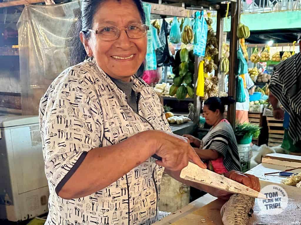Native in Leticia Market Amazon Colombia