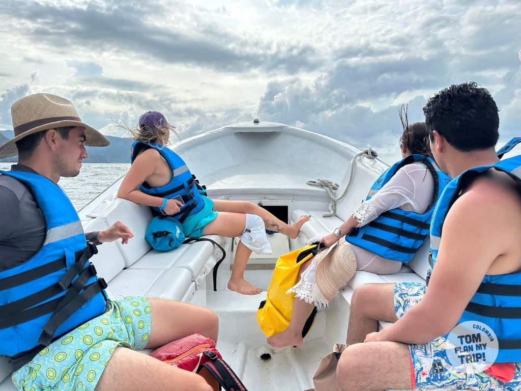 On the boat during the Tayrona Park beaches tour - Santa Marta - Eastern Caribbean Coast - colombia