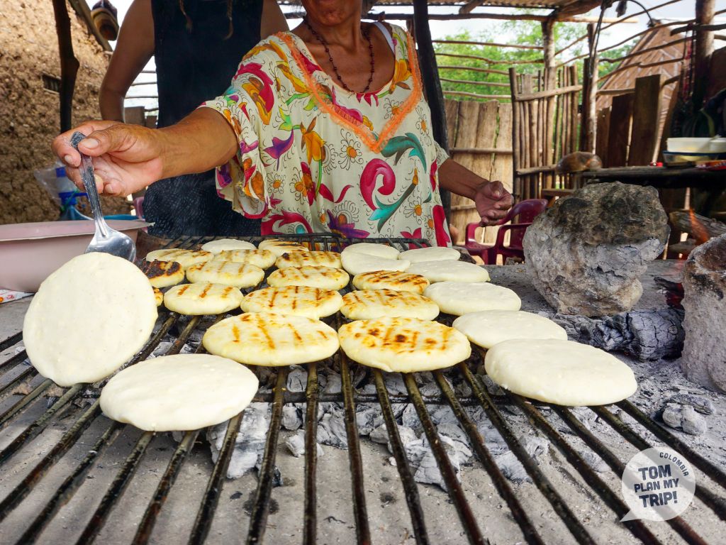 Arepas Food in Rancheria Wayuu - La Guajira Colombia