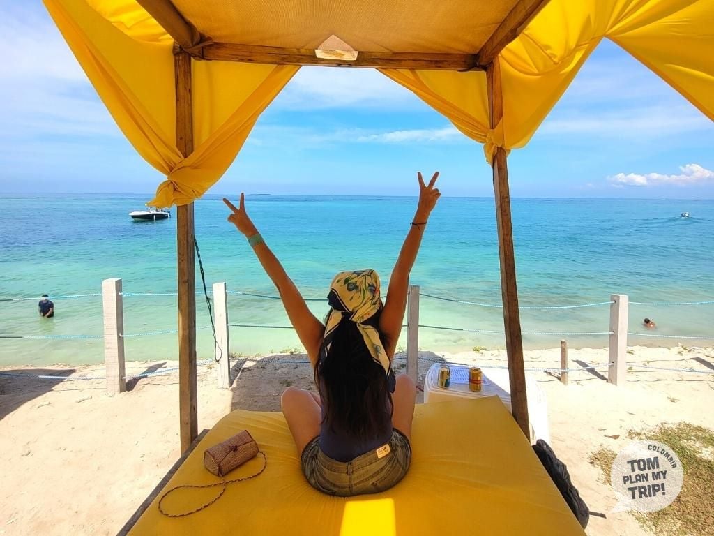 Sol y Papaya Beach in Isla Grande Rosario Islands - Cartagena Colombia - Eastern Caribebean Coast