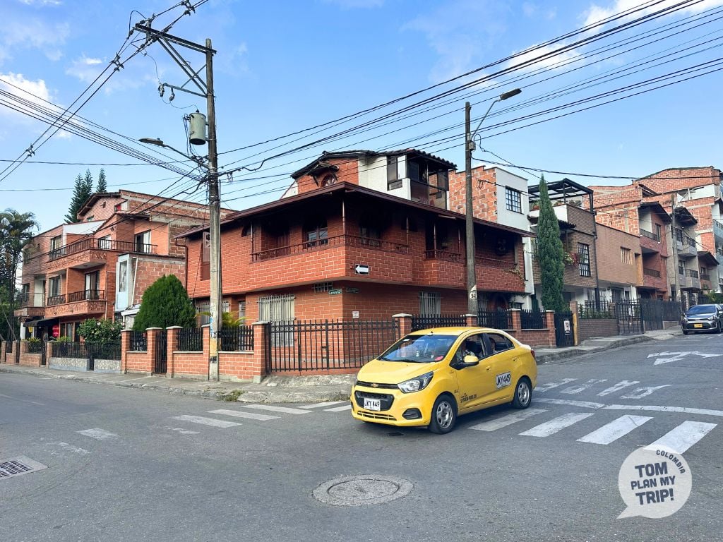 Taxi in Envigado near Medellin Antioquia Colombia
