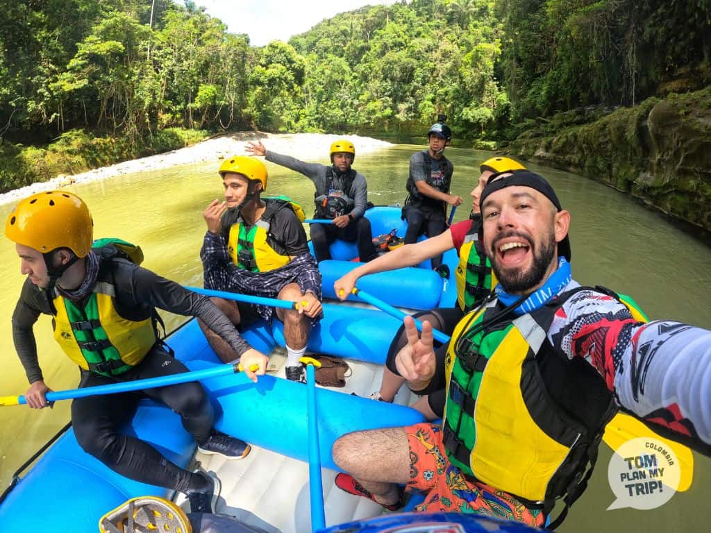 Tom & Adrien making rafting on Cañon Guejar - Los Llanos - Colombia