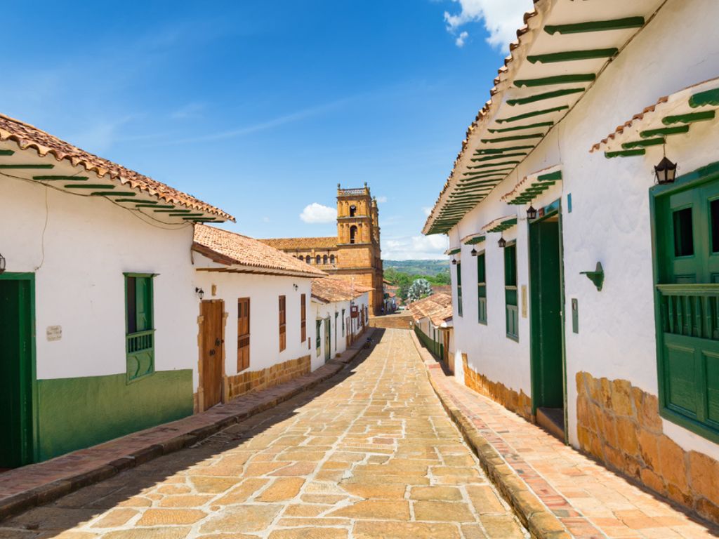 View Barichara colonial street