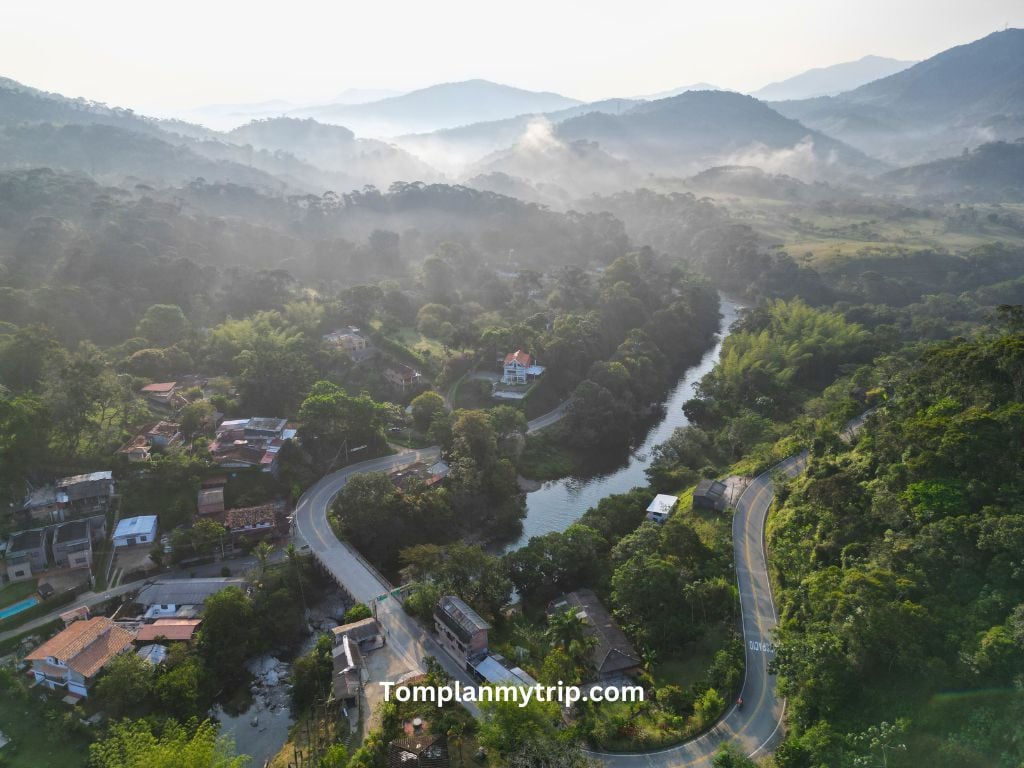 View San Rafael from the sky drone