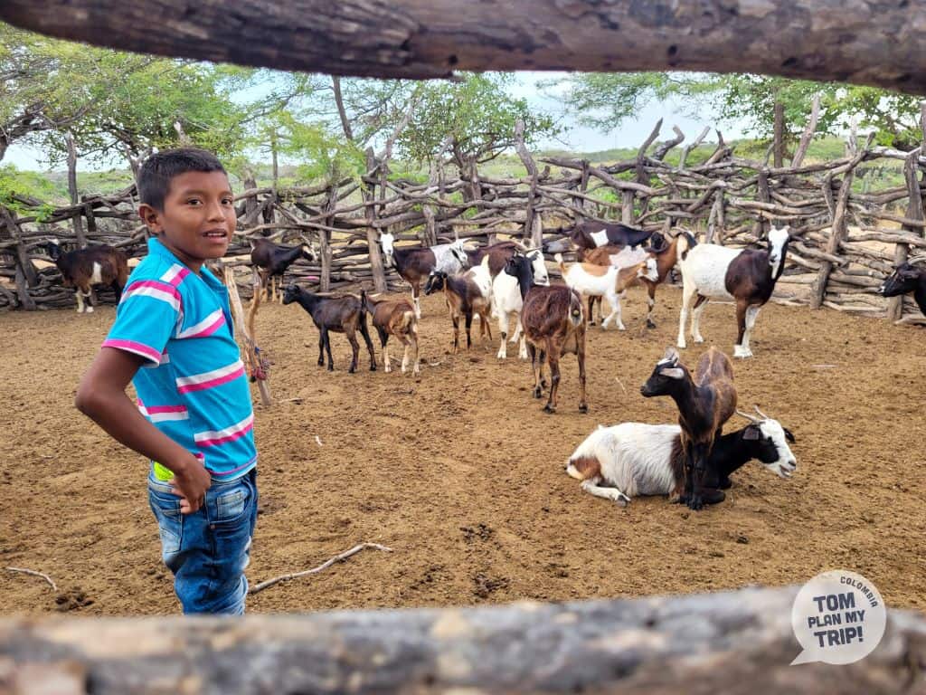 Wayuu kid in Way to Macuira National Park - La Guajira Desert Colombia - Eastern Caribbean Coast