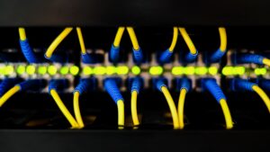 Optical cables in the switch