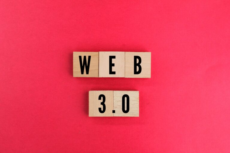 wooden square with the word web 3.0.